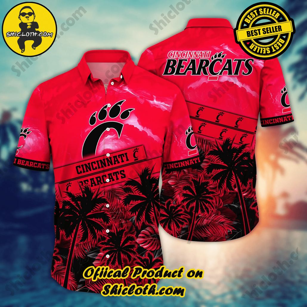 Cincinnati Bearcats Hawaii Shirt Flame Ball NCAA