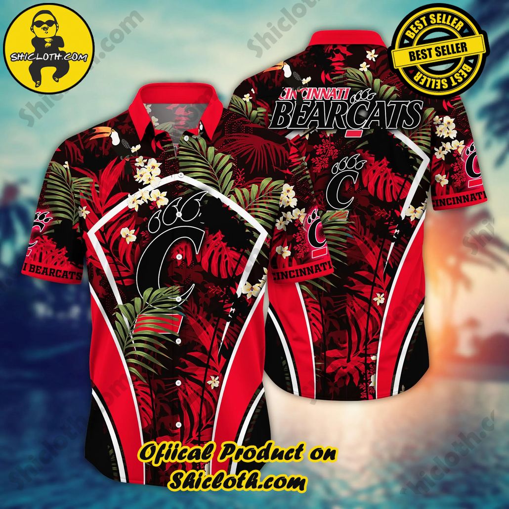 Cincinnati Bearcats NCAA Hawaiian Shirt Custom Fireflies Aloha Shirt