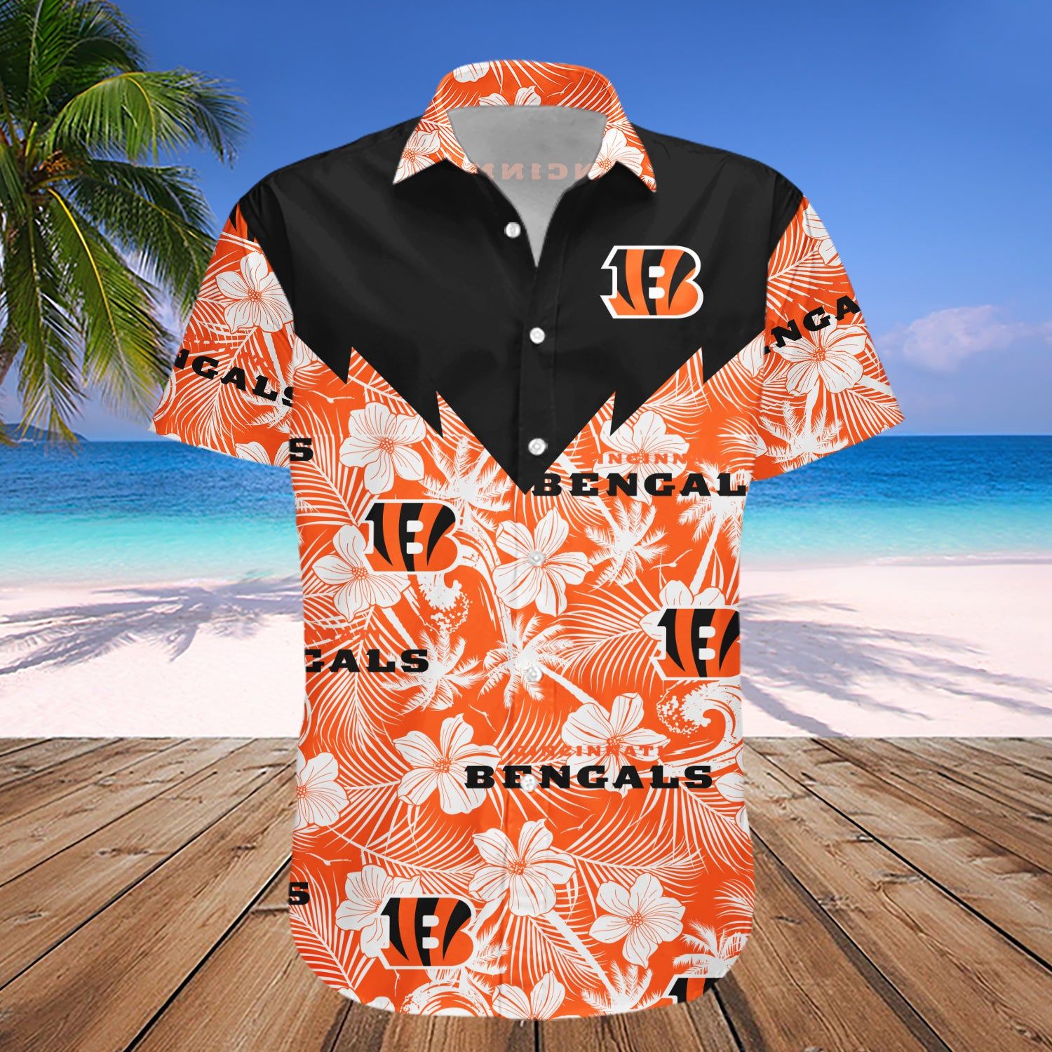 Cincinnati Bengals Hawaii Shirt Tropical Seamless- NFL