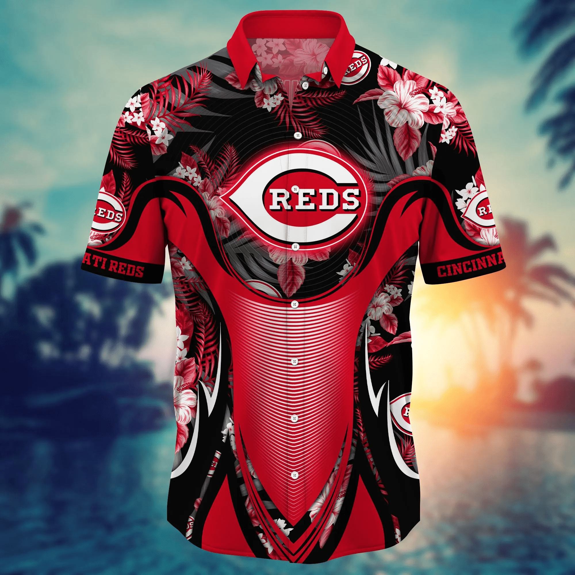 Cincinnati Reds Hawaiian Shirt Daylight Aloha Shirt 2 Cincinnati Reds Hawaiian Shirt Daylight Aloha Shirt - Image 2