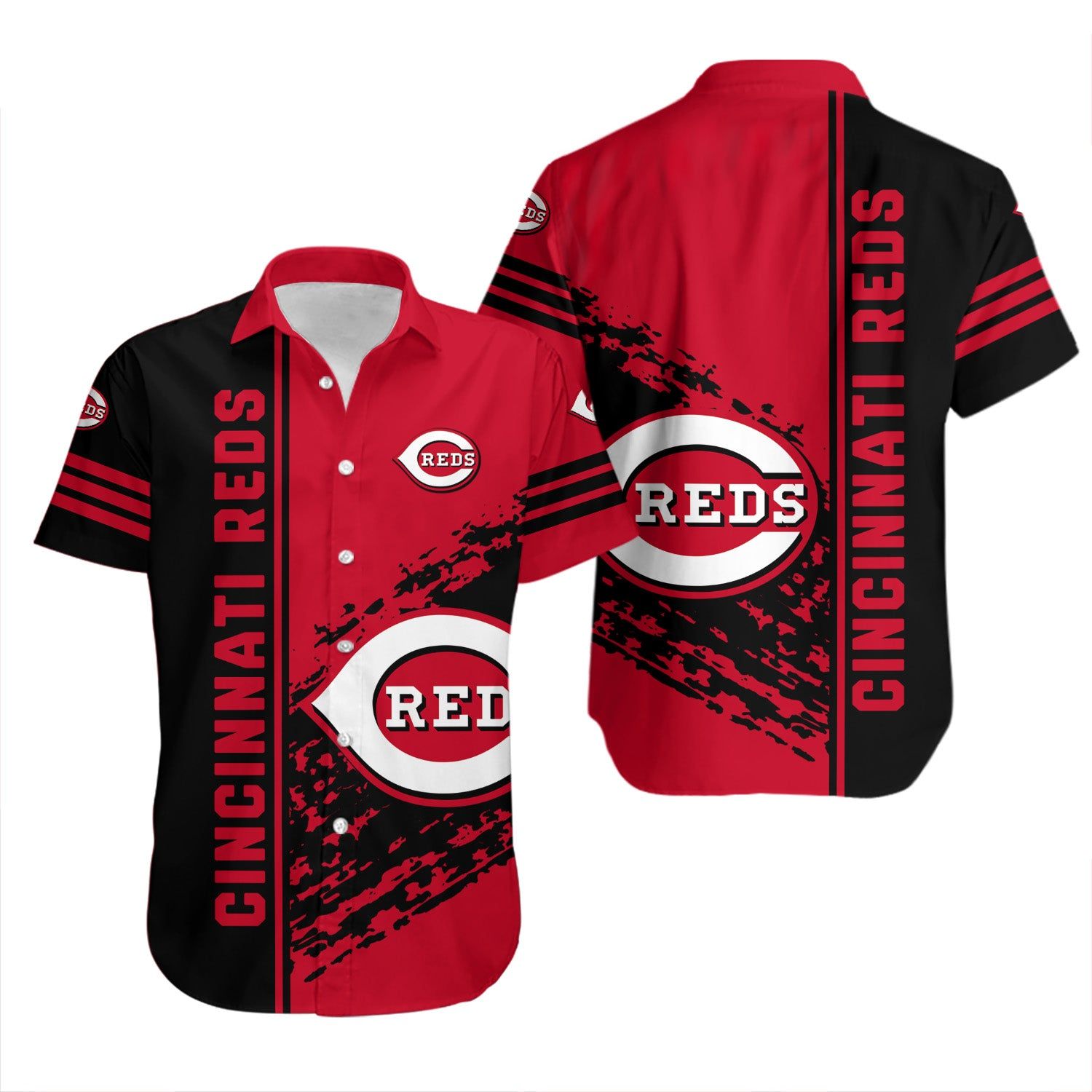 Cincinnati Reds Hawaiian Shirt Quarter Style MLB