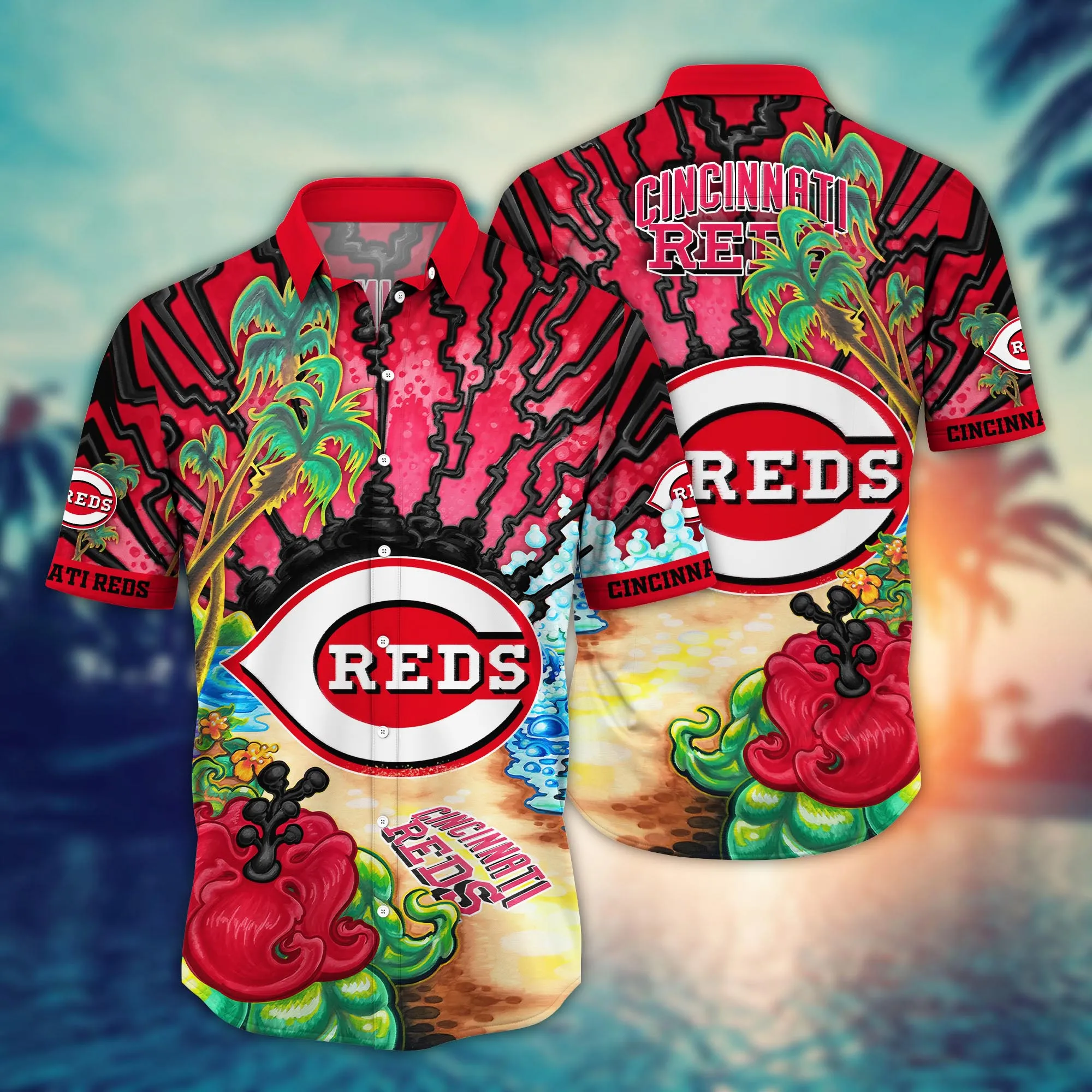 Cincinnati Reds MLB Hawaiian Shirt Barbecuestime Aloha Shirt