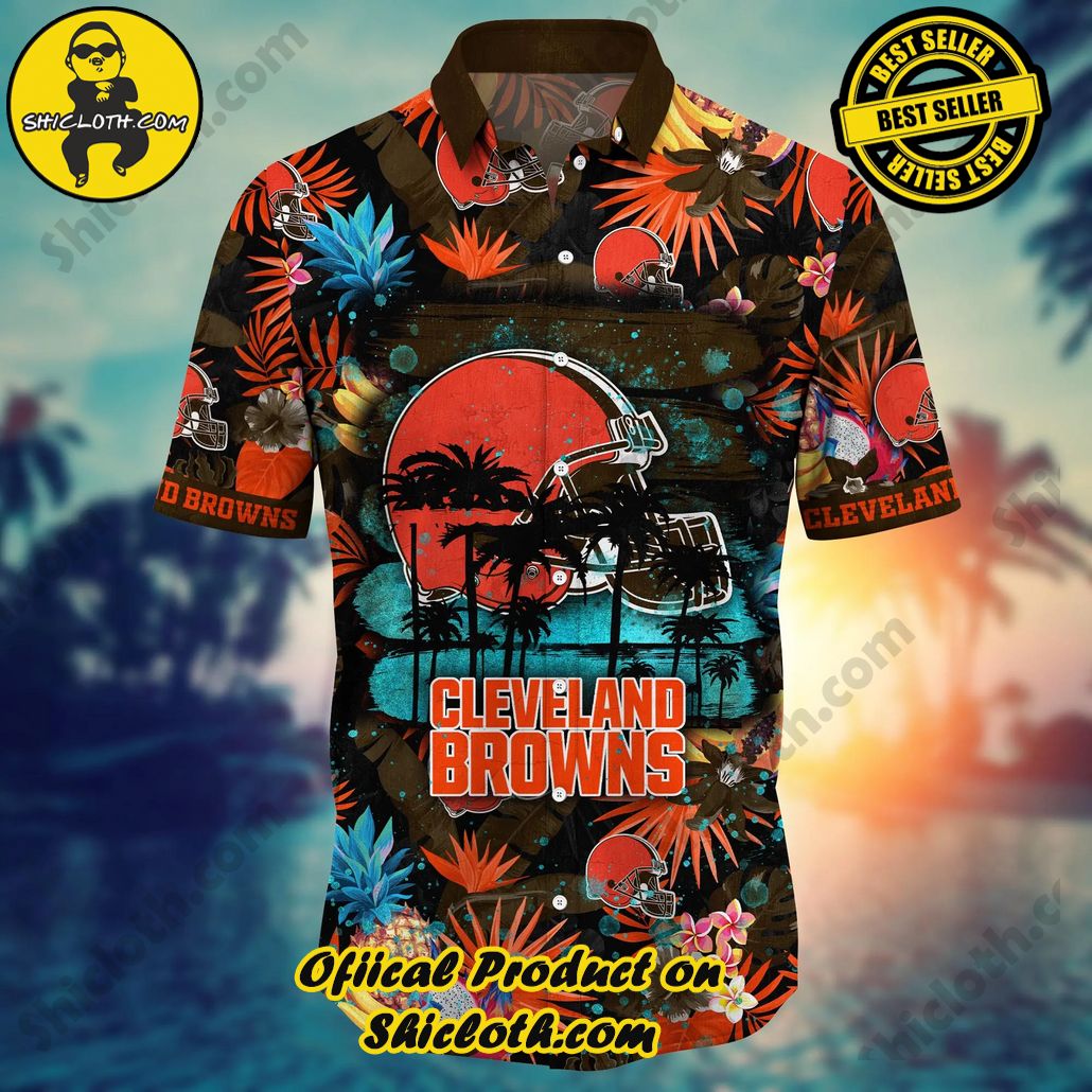 Cleveland Browns NFL Hawaiian Shirt Sun Raystime Aloha Shirt