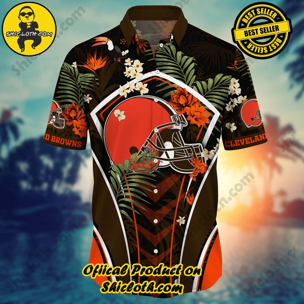 Cleveland Browns NFL Hawaiian Shirt Sunbathe Aloha Shirt