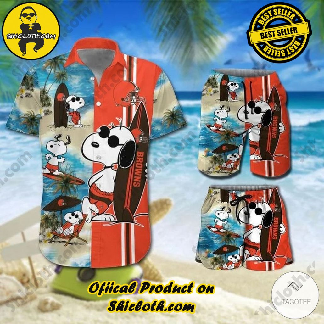 Cleveland Browns Snoopy Themed Exclusive Design Hawaiian Shirt