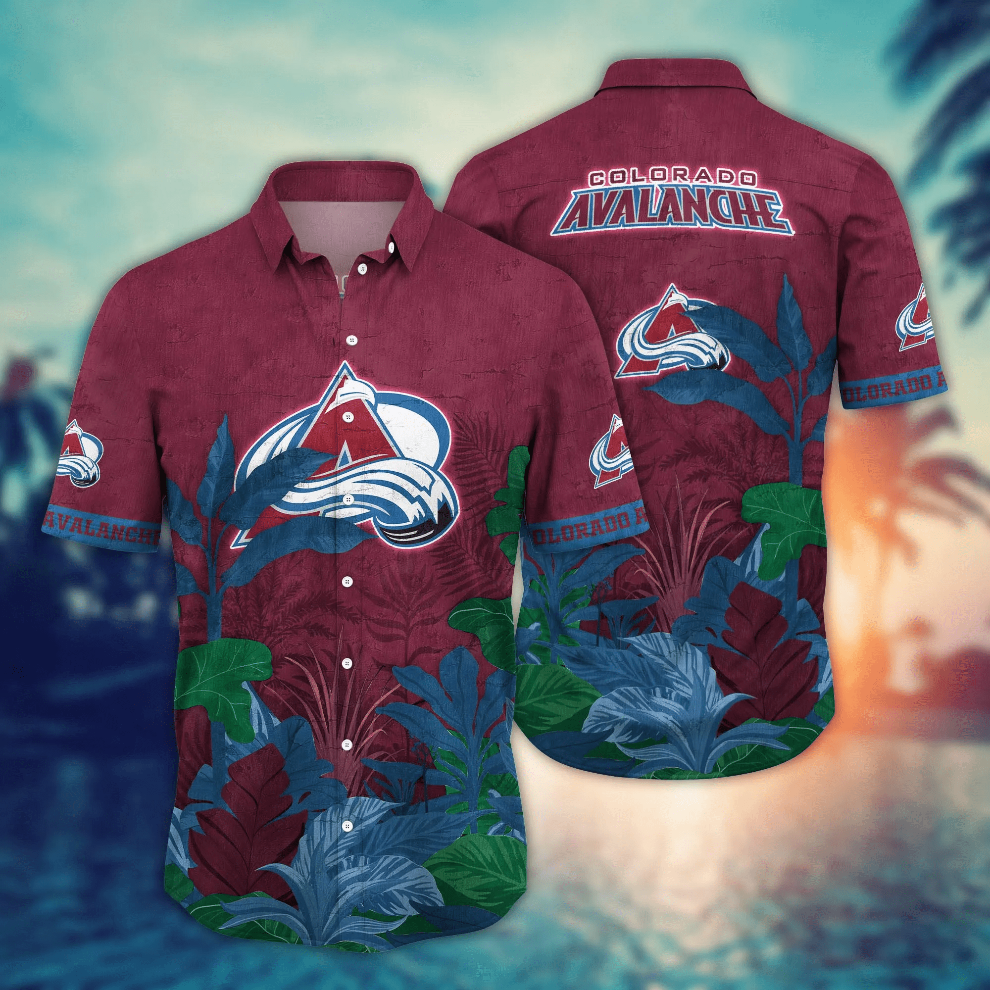 Colorado Avalanche NHL Hawaiian Shirt Golden Hour Aloha Shirt