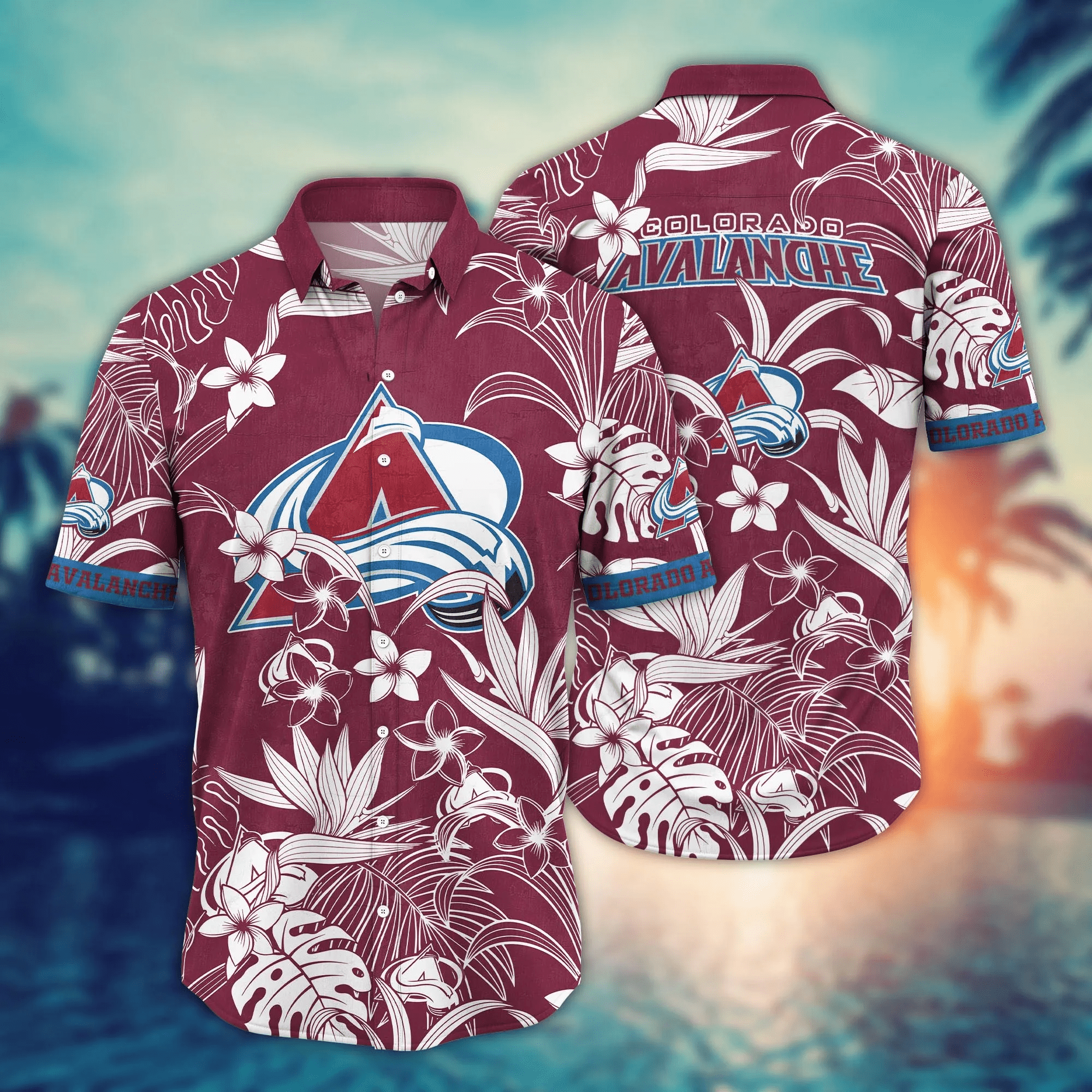 Colorado Avalanche NHL Hawaiian Shirt Sunsets Aloha Shirt