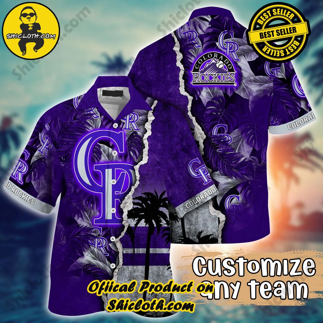 Colorado Rockies MLB Hawaiian Shirt Custom Hot Sands Aloha Shirt