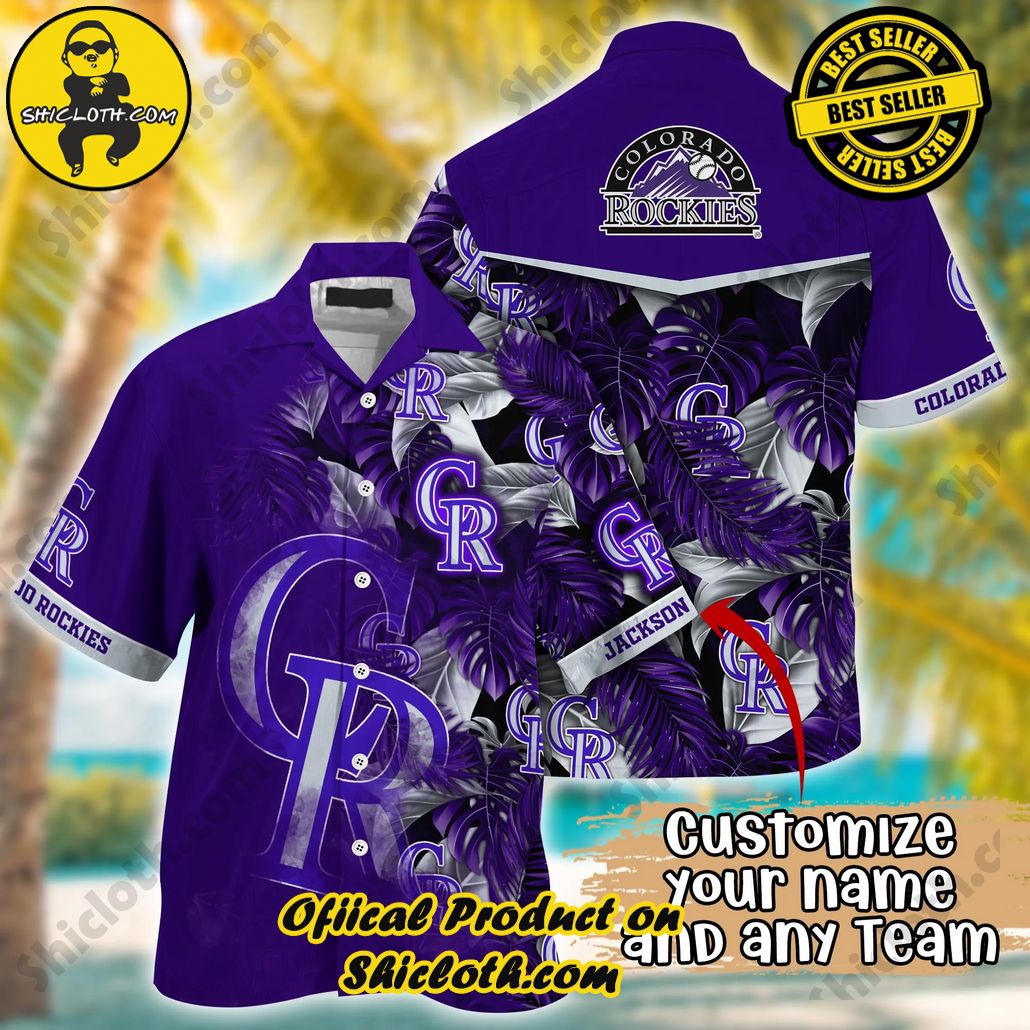 Colorado Rockies MLB Us Flag Hawaiian Shirt Custom Summer Aloha Shirt