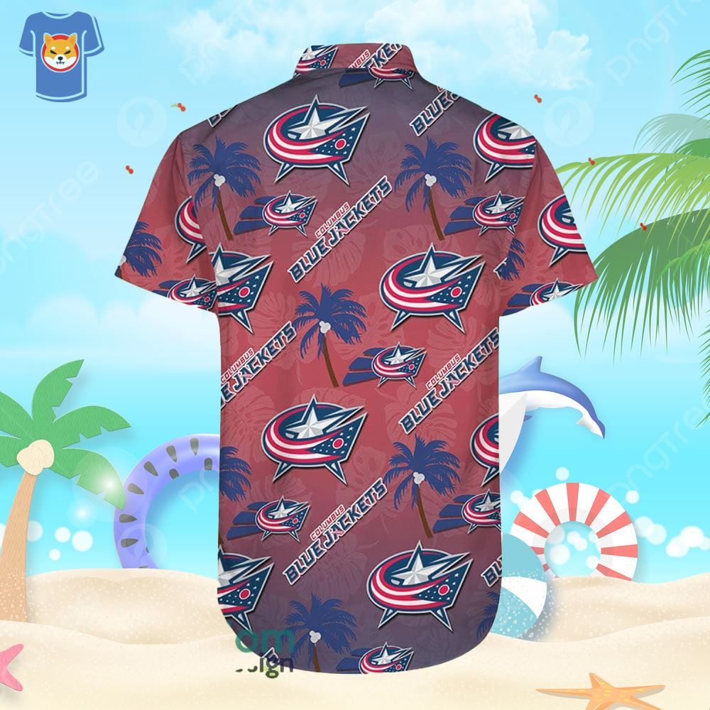 Columbus Blue Jackets Ice Hockey Team Aloha Beach Gift Hawaiian Shirt For Men And Women