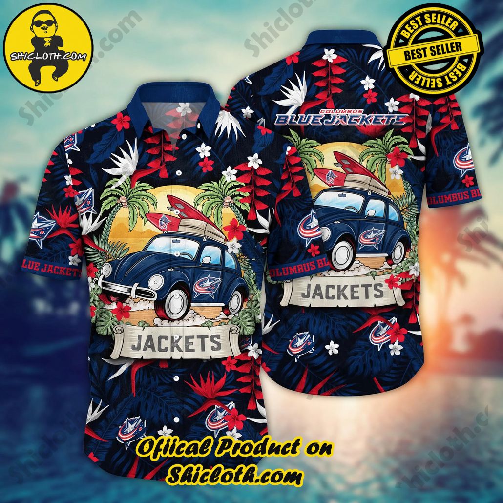 Columbus Blue Jackets NHL Hawaiian Shirt Popsiclestime Aloha Shirt