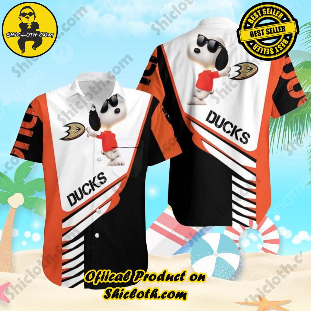 Cool Snoopy Anaheim Ducks Hawaiian Shirt Gift For Hockey Fans