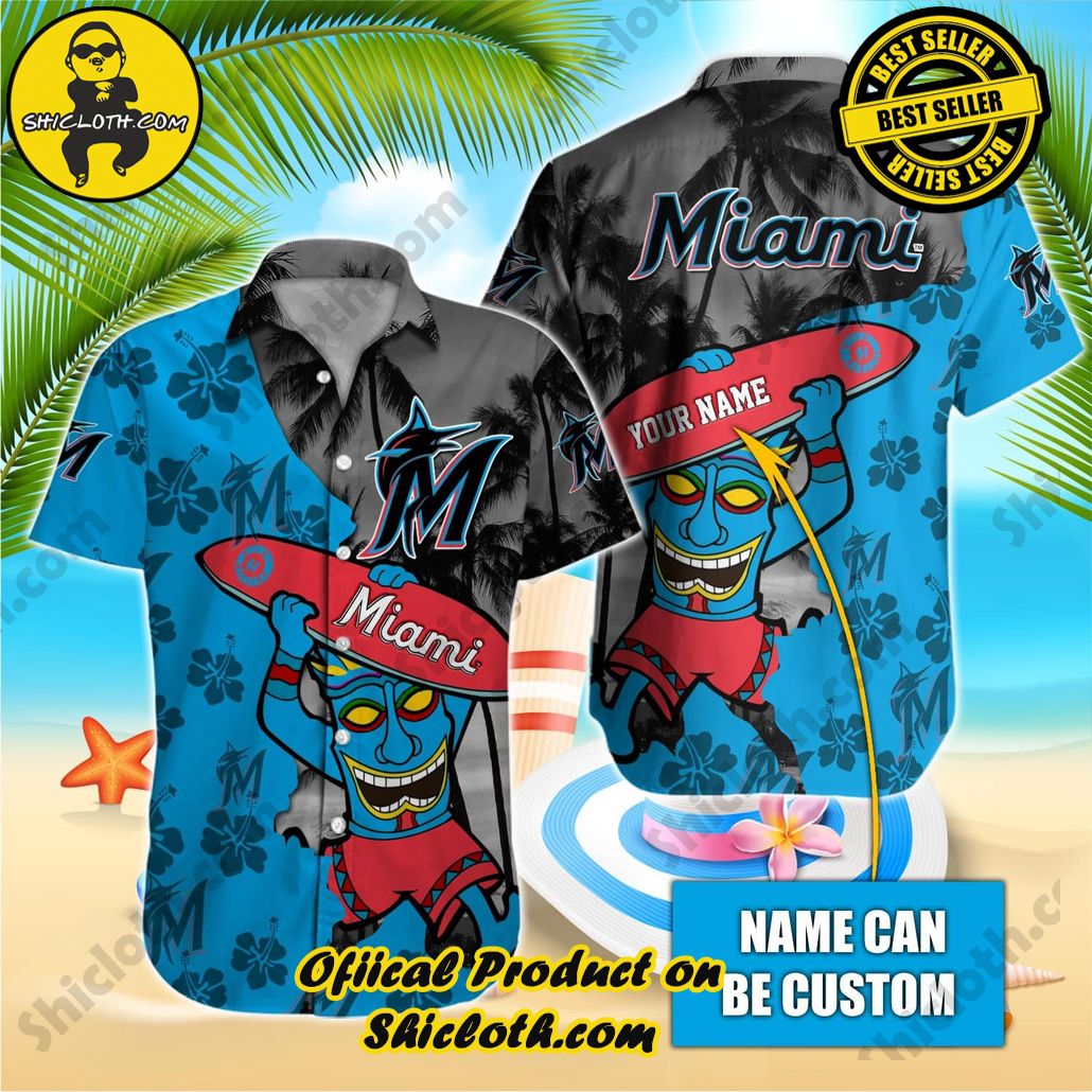 Customize Flower MLB Hawaii Shirt And Tshirt For Fans Custom Summer Aloha Shirt