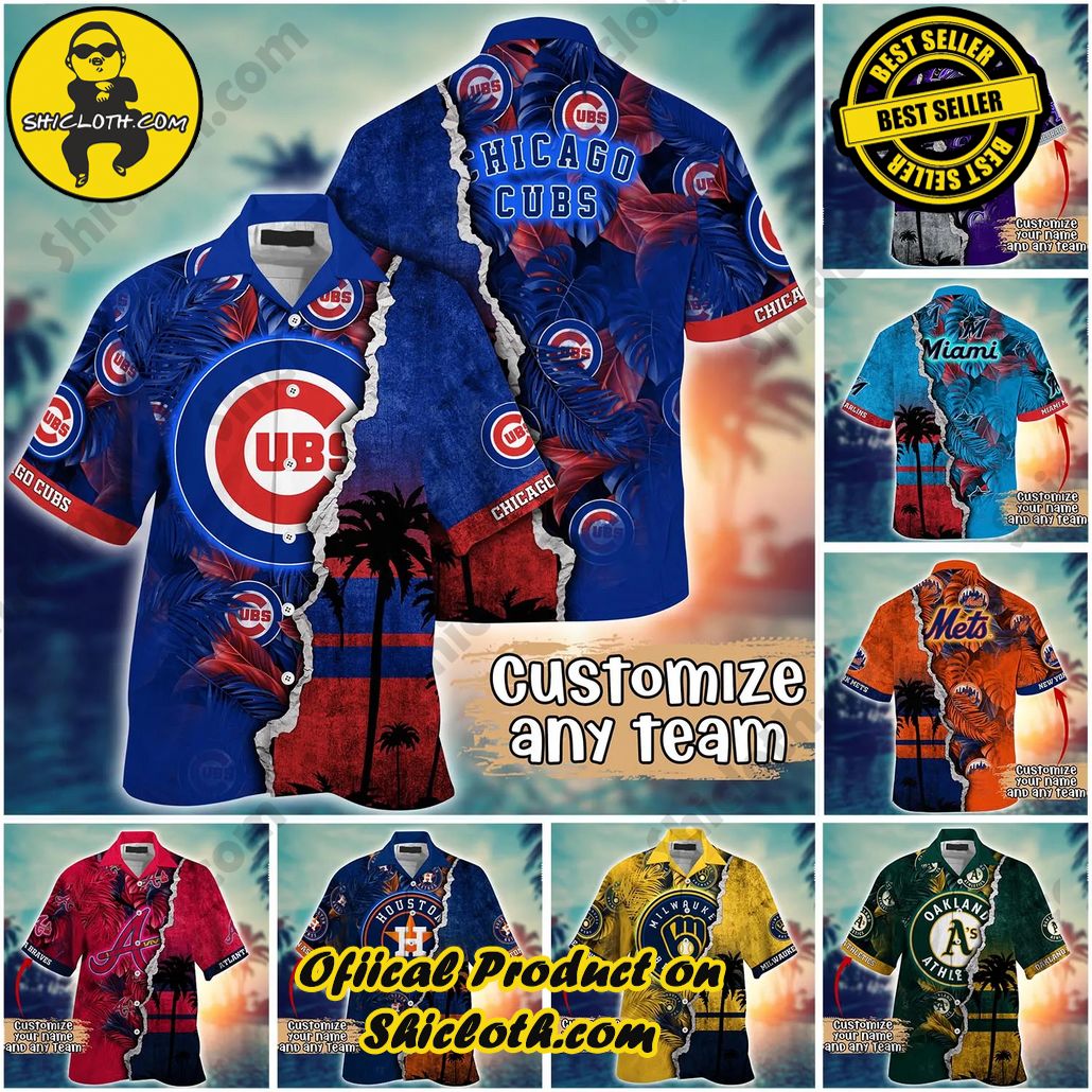 Customize Flower MLB Hawaii Shirt And Tshirt For Fans Music Festivals Aloha Shirt