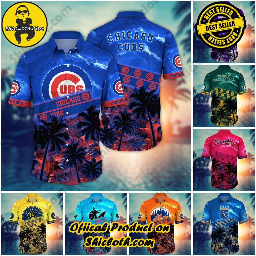 Customize Flower MLB Hawaii Shirt And Tshirt For Fans Sunbathe Aloha Shirt