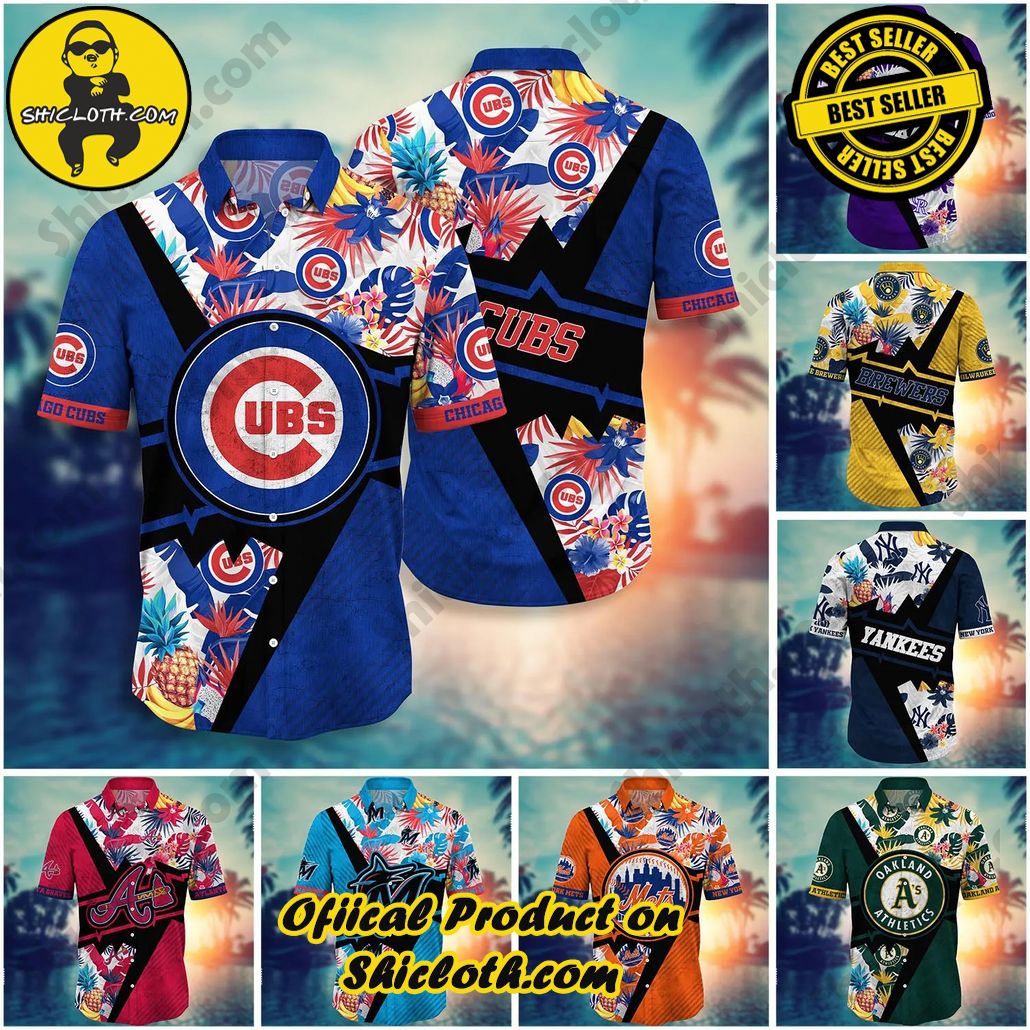Customize Flower MLB Hawaii Shirt And Tshirt For Fans Sunlight Aloha Shirt