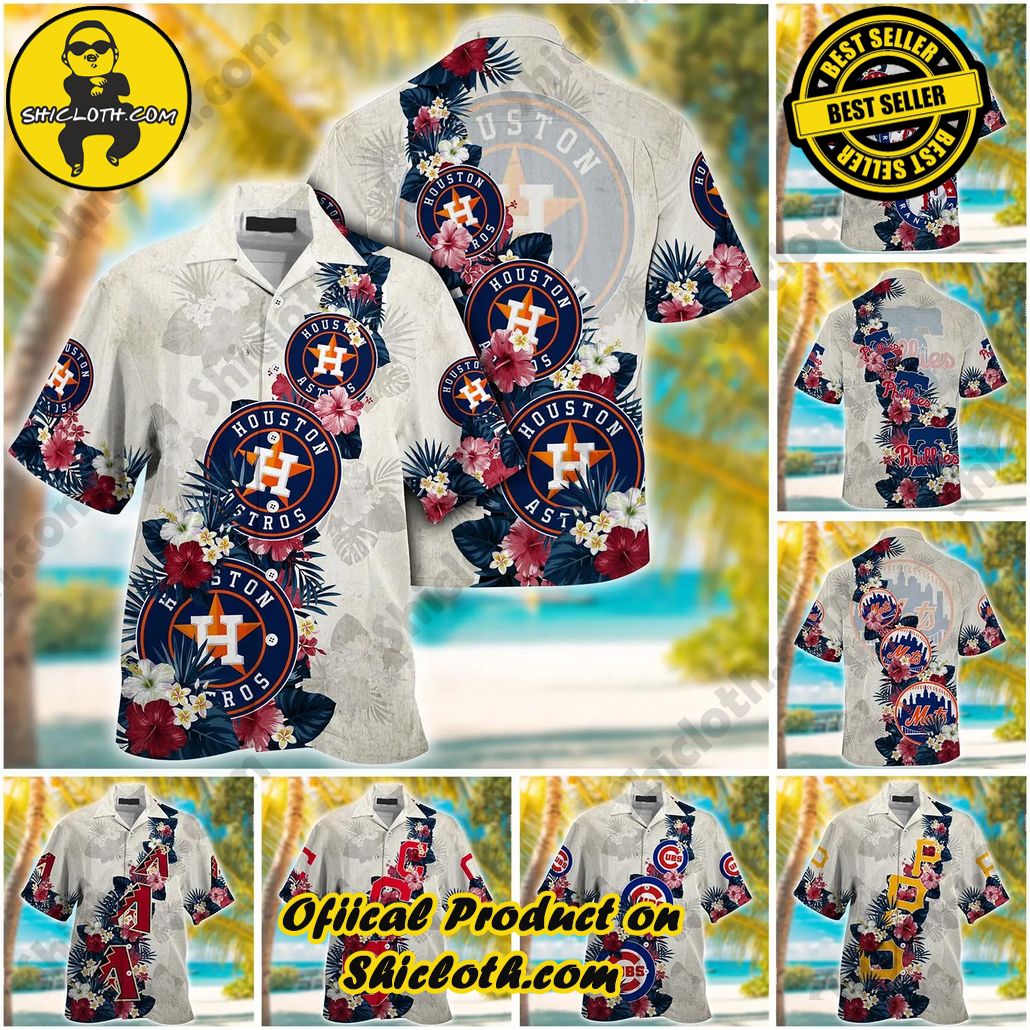 Customize MLB Hawaiian Shirt Flower For Any Teams Any Leagues New Arrivals
