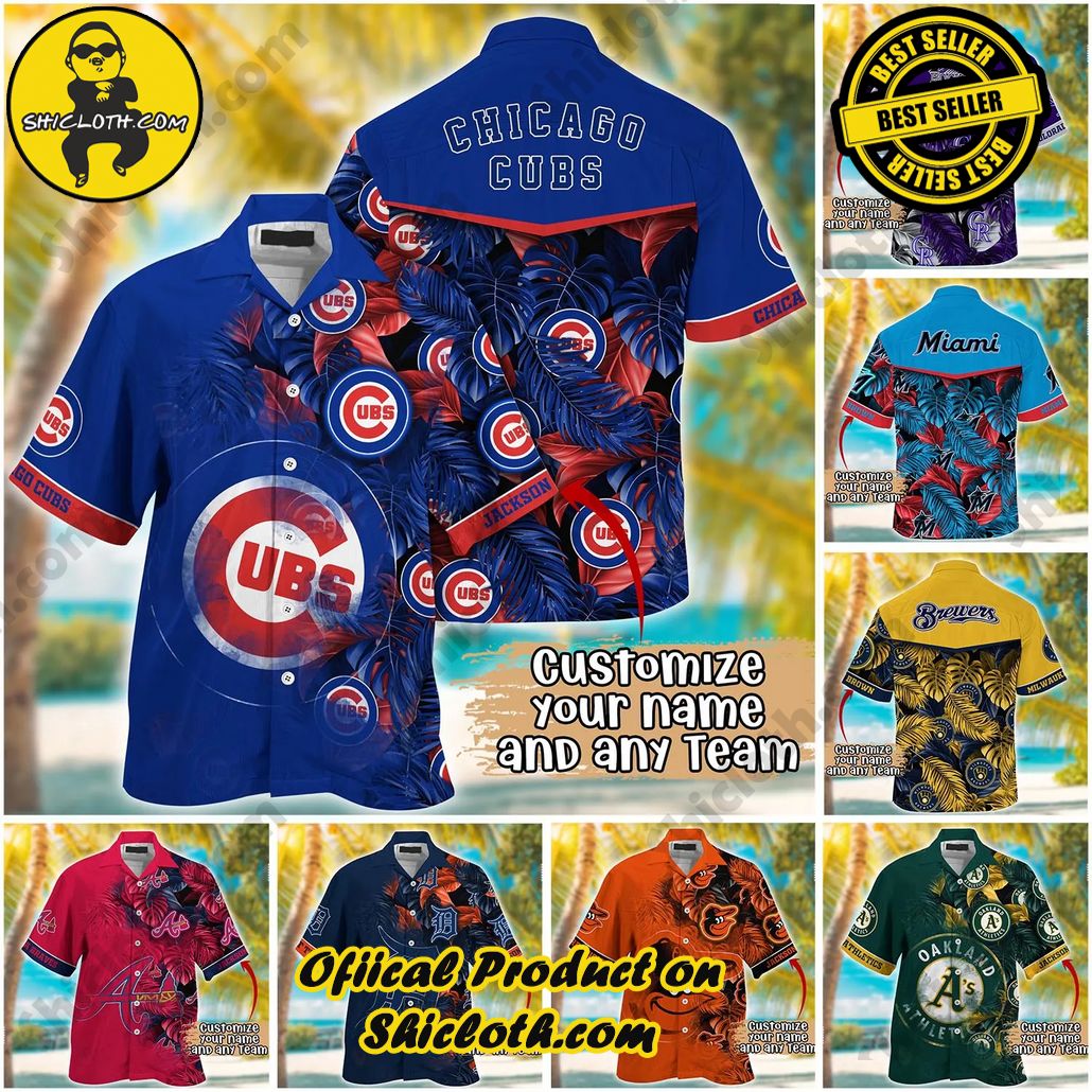 Customize Summer MLB Hawaii Shirt And Tshirt Custom Aloha Shirt