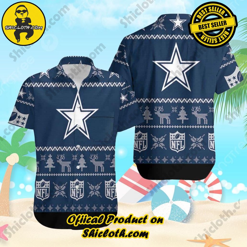 Dallas Cowboys Hawaiian Shirt for Seaside Christmas