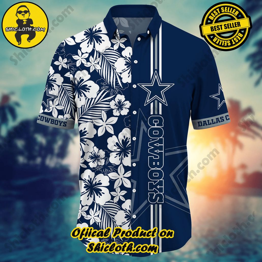 Dallas Cowboys NFL Hawaiian Shirt Evening Strollstime Aloha Shirt