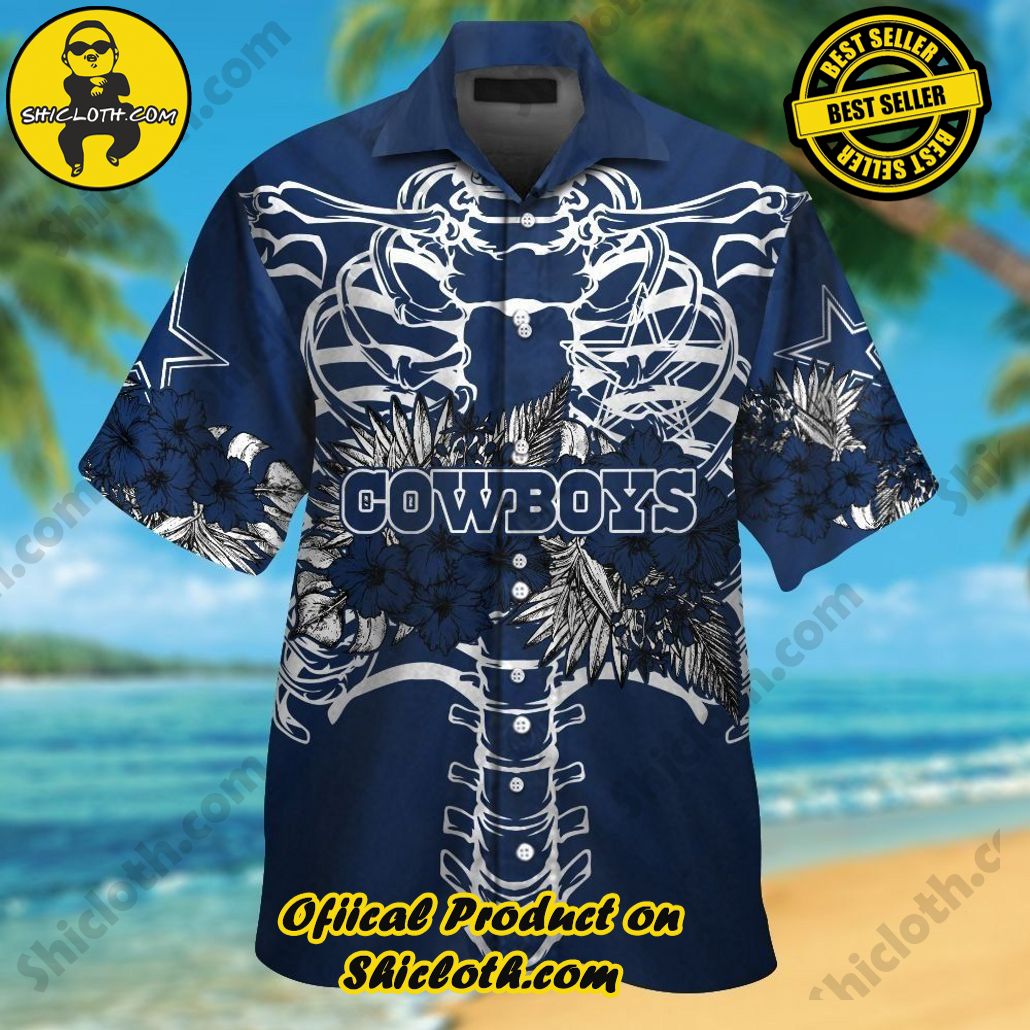 Dallas Cowboys Short Sleeve Button Up Tropical Hawaiian Shirt VER022