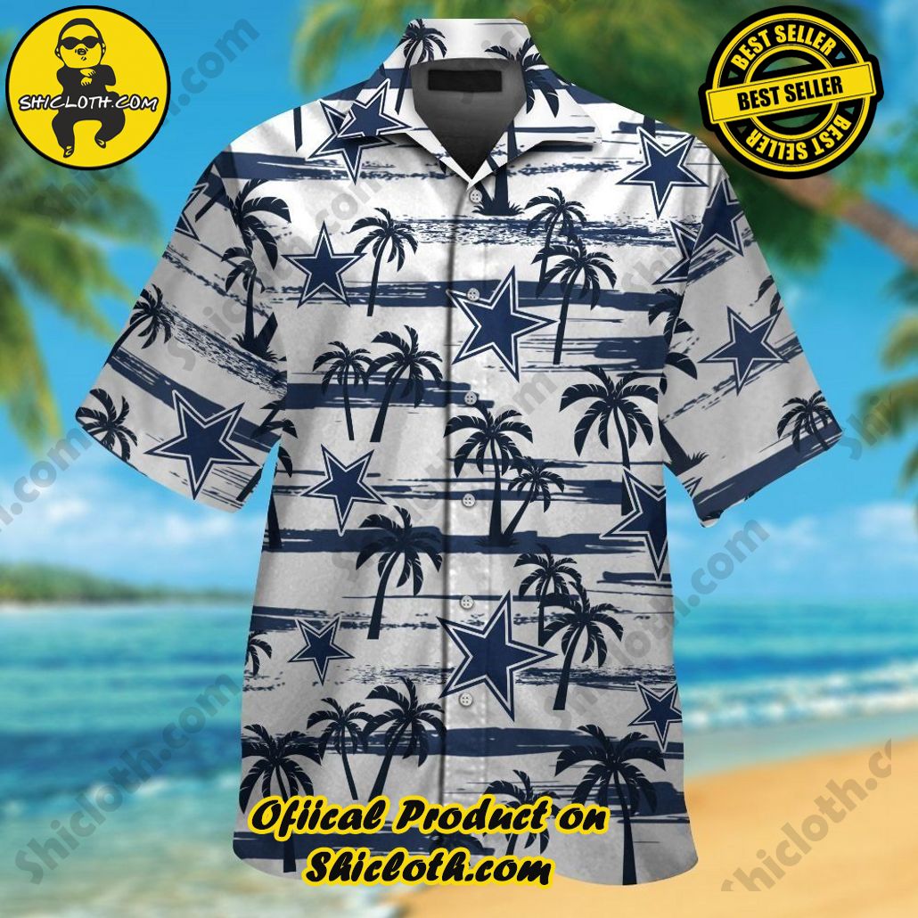 Dallas Cowboys Short Sleeve Button Up Tropical Hawaiian Shirt VER025