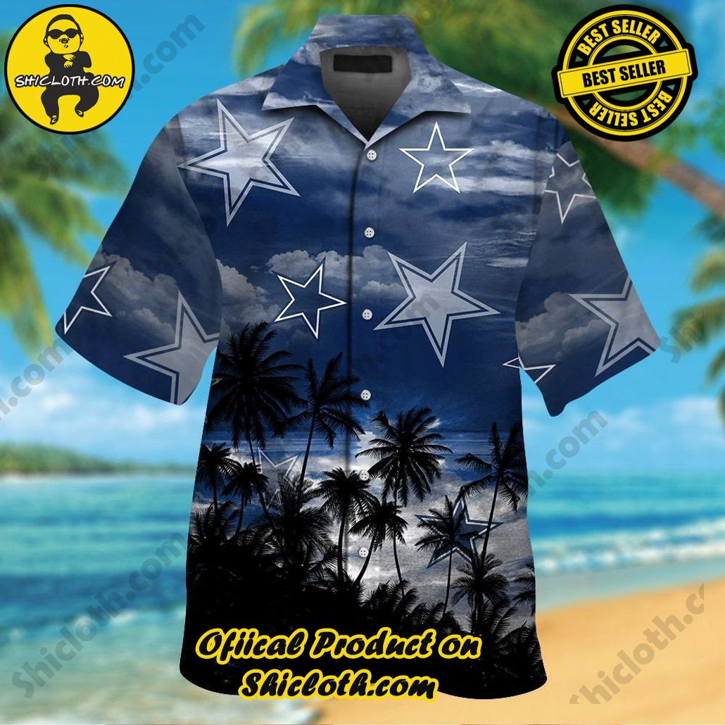 Dallas Cowboys Short Sleeve Button Up Tropical Hawaiian Shirt VER027
