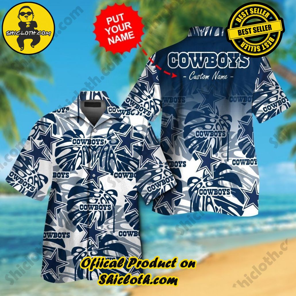 Dallas Cowboys Short Sleeve Button Up Tropical Hawaiian Shirt VER029