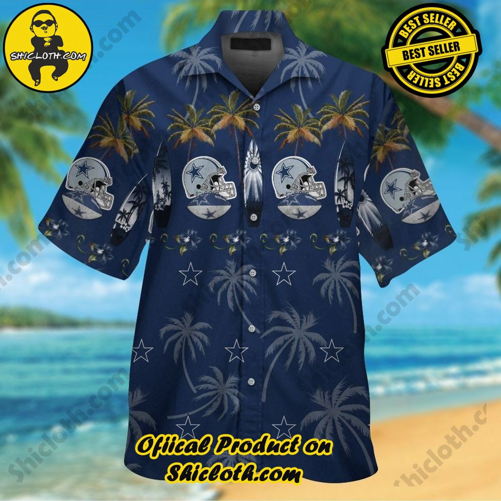 Dallas Cowboys Short Sleeve Button Up Tropical Hawaiian Shirt VER03