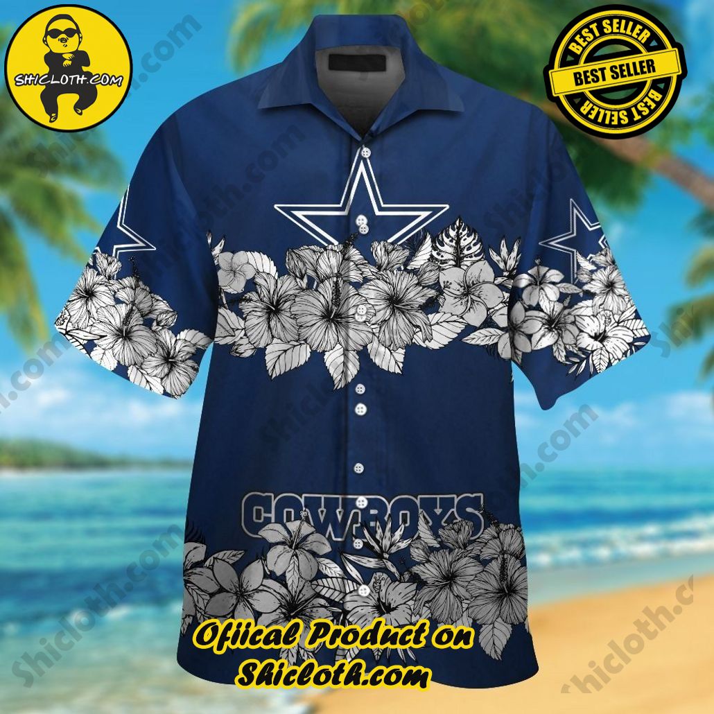 Dallas Cowboys Short Sleeve Button Up Tropical Hawaiian Shirt VER06
