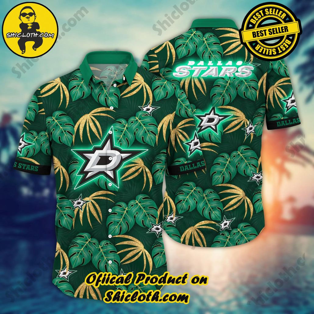 Dallas Stars NHL Hawaiian Shirt Sunlit Aloha Shirt