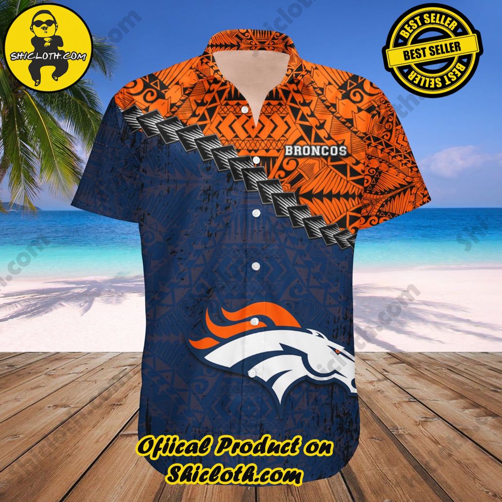 Denver Broncos Hawaii Shirt Grunge Polynesian Tattoo ? NFL