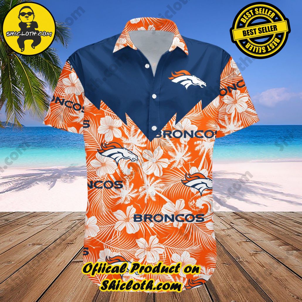Denver Broncos Hawaii Shirt Tropical Seamless- NFL