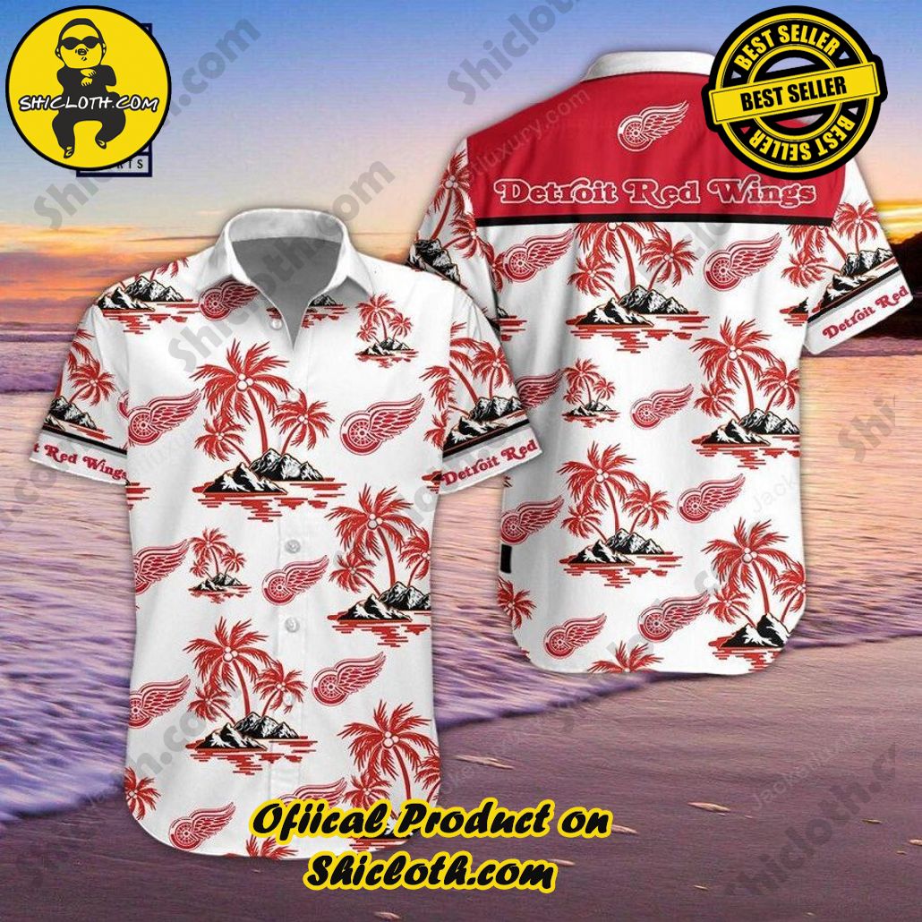 Detroit Red Wings Full Hawaiian Outfit Shirt