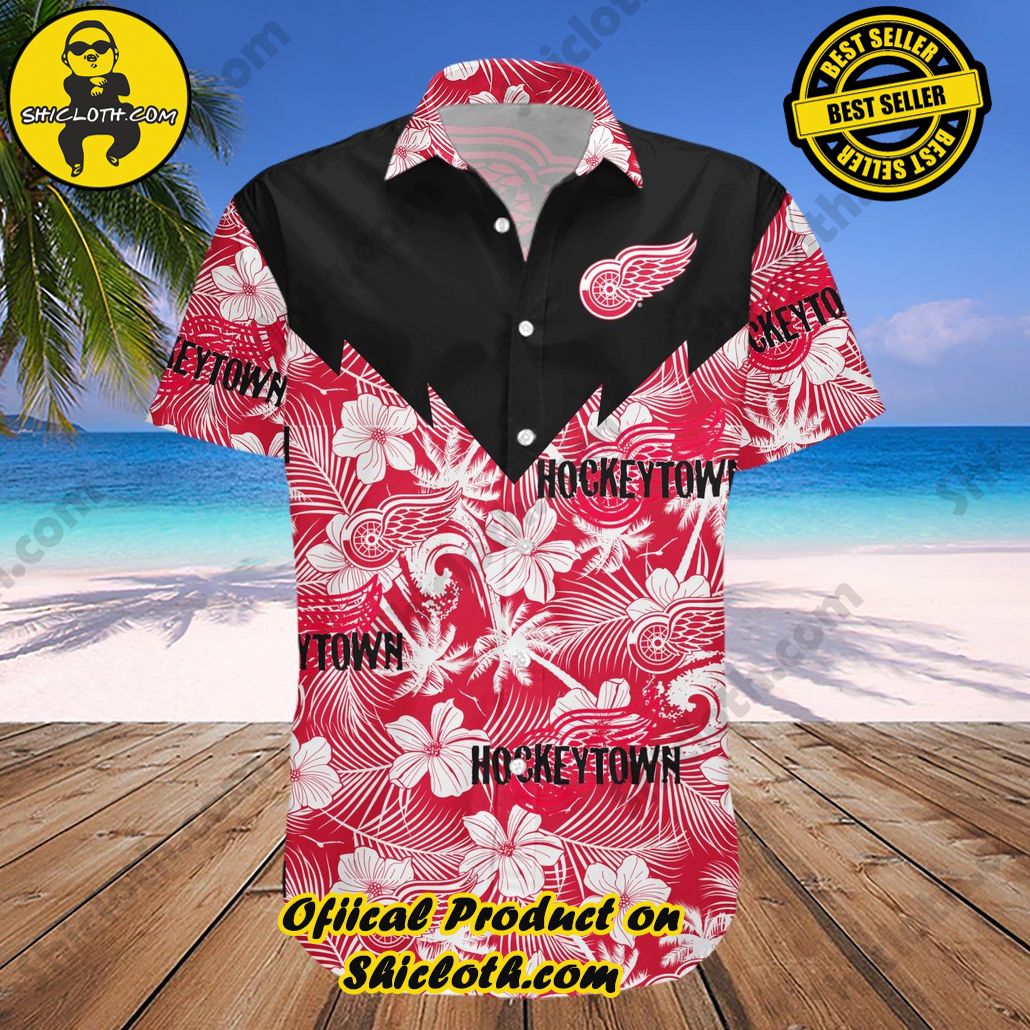 Detroit Red Wings Hawaii Shirt Tropical Seamless- NHL