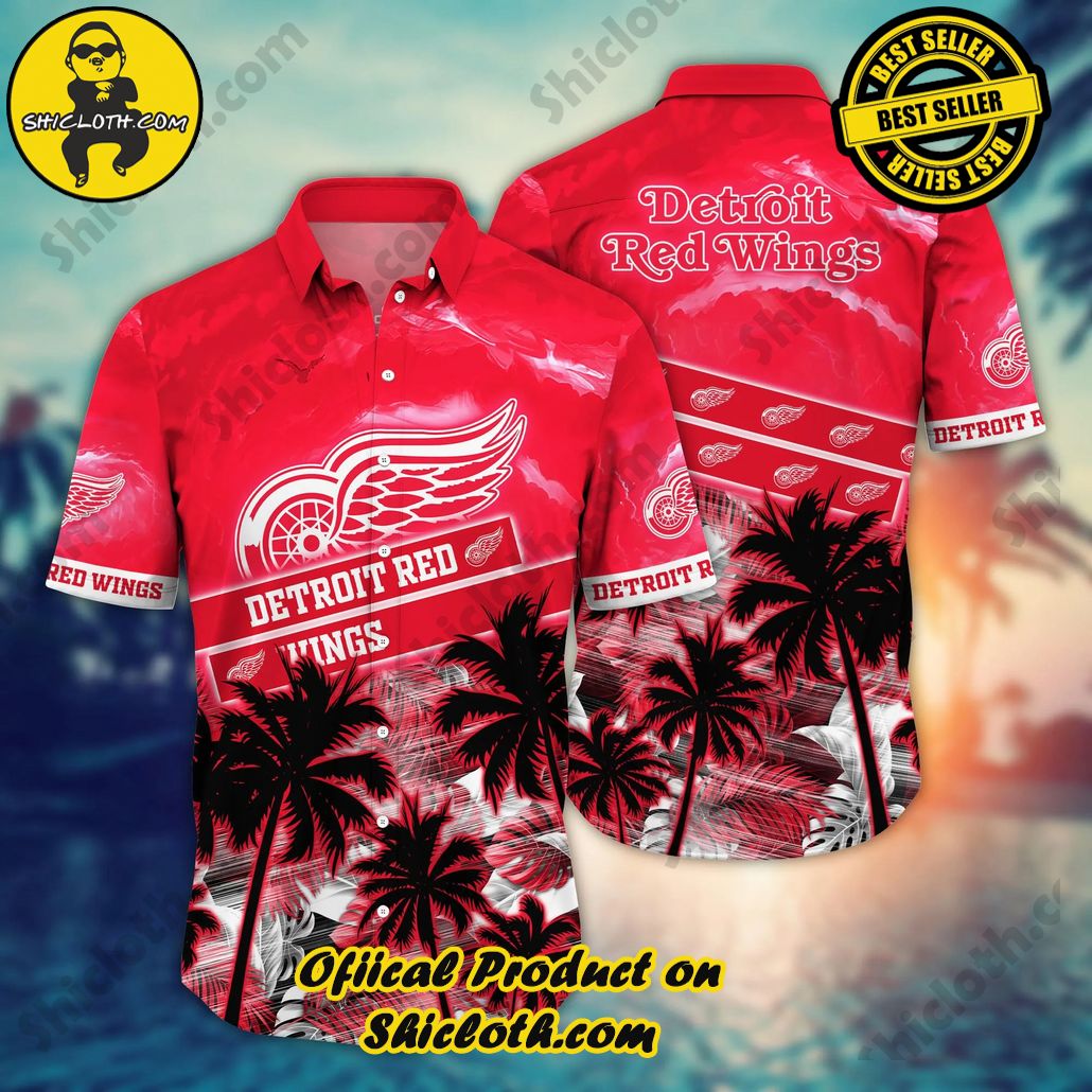Detroit Red Wings NHL Hawaiian Shirt Sunscreentime Aloha Shirt