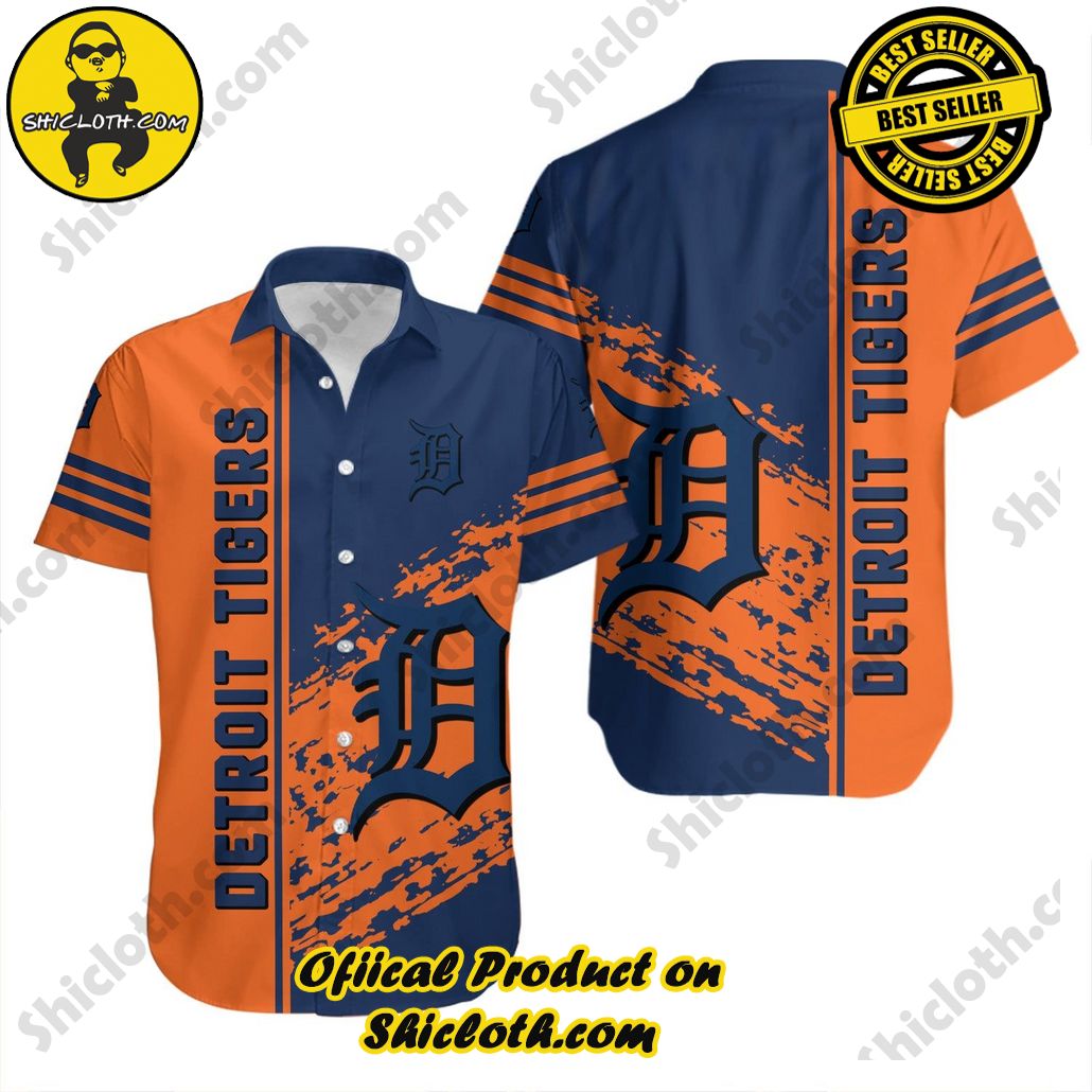 Detroit Tigers Hawaiian Shirt Quarter Style MLB