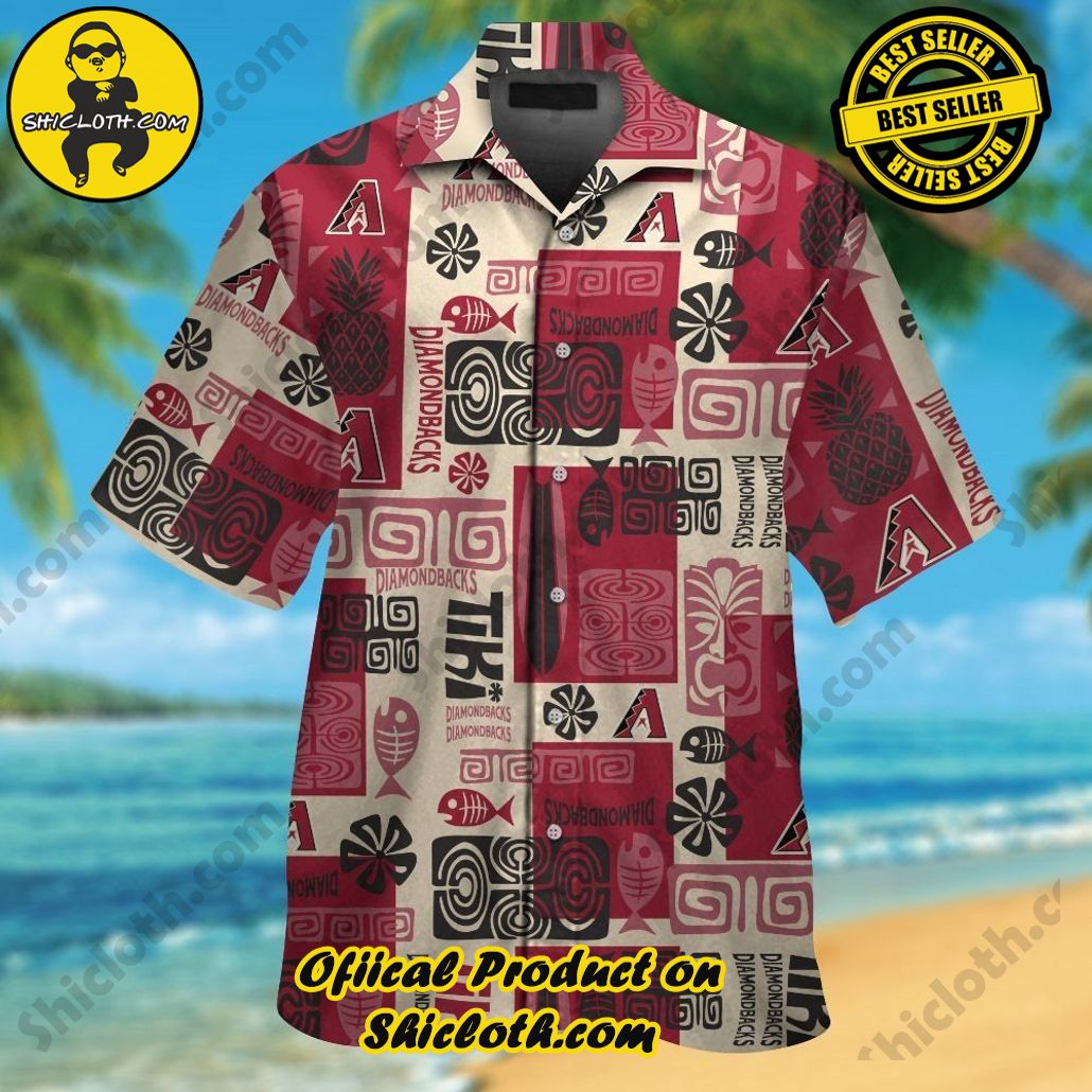 Diamondbacks Arizona Unique Design Hawaiian Tropical Short Sleeve Shirt