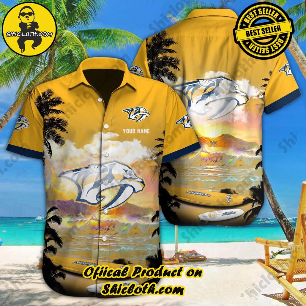 Dive into Hawaiian Waves with Nashville Predators Tee