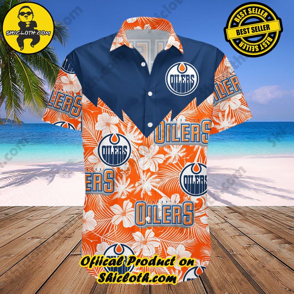 Edmonton Oilers Hawaii Shirt Tropical Seamless- NHL