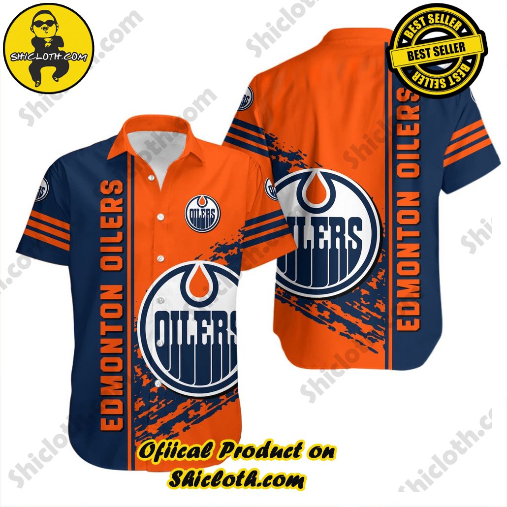 Edmonton Oilers Hawaiian Shirt Quarter Style NHL
