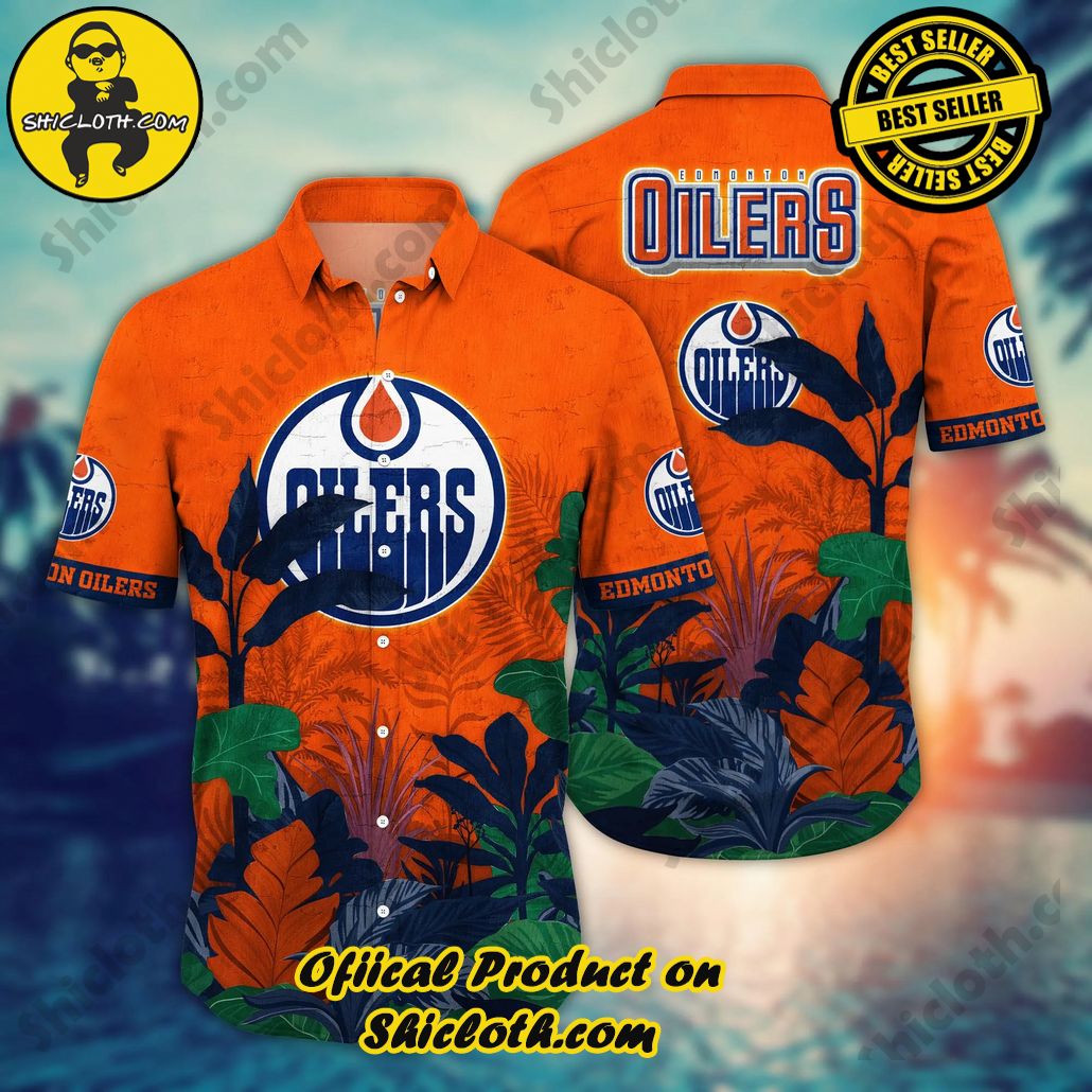 Edmonton Oilers NHL Hawaiian Shirt Fireflies Aloha Shirt