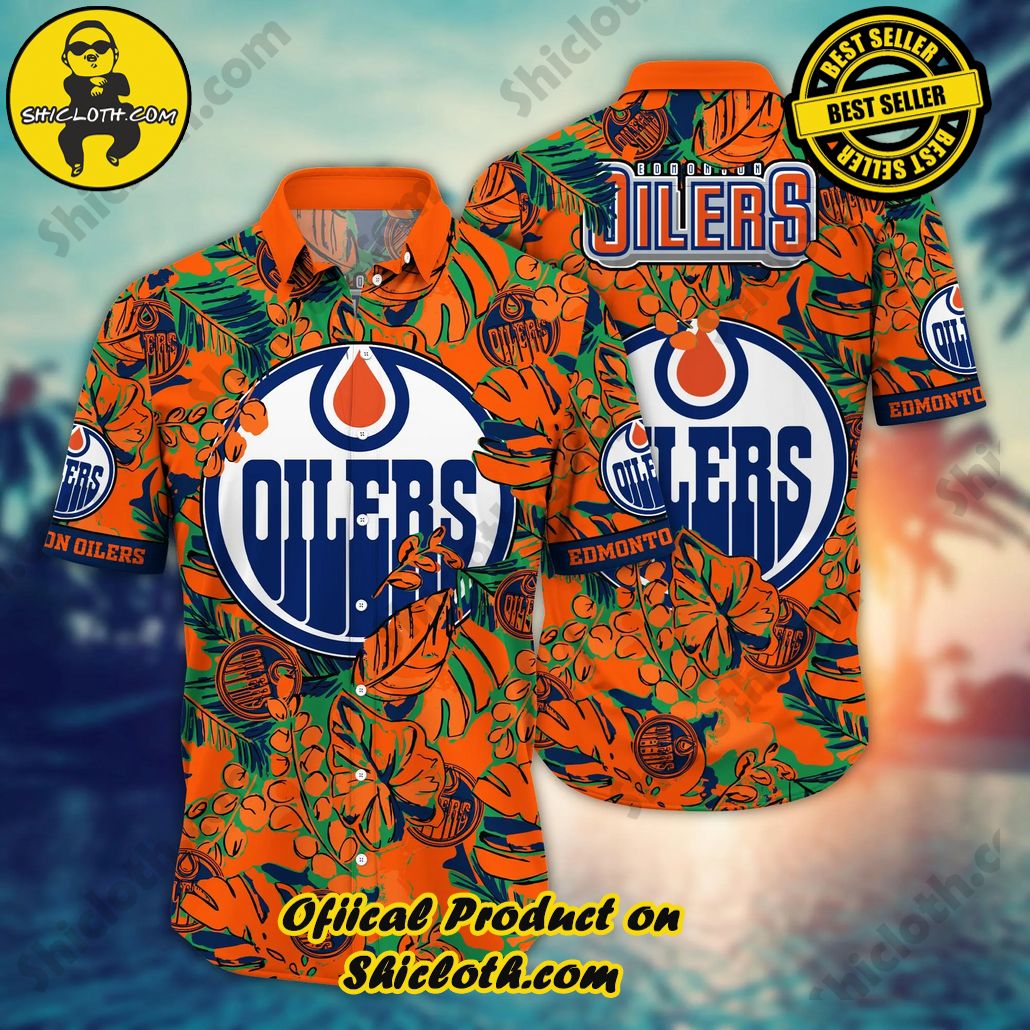 Edmonton Oilers NHL Hawaiian Shirt Hot Sands Aloha Shirt