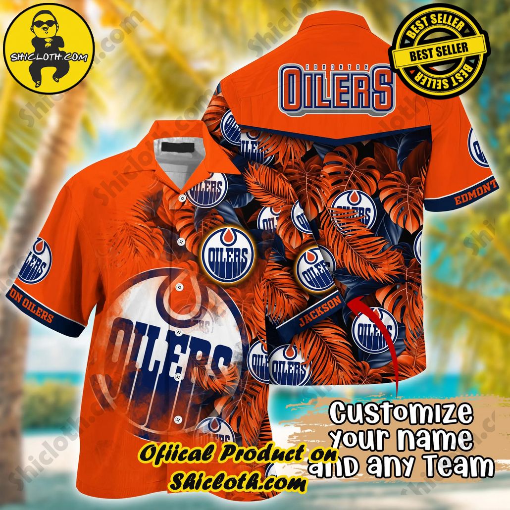 Edmonton Oilers NHL Summer Hawaii Shirt And Tshirt Custom Aloha Shirt