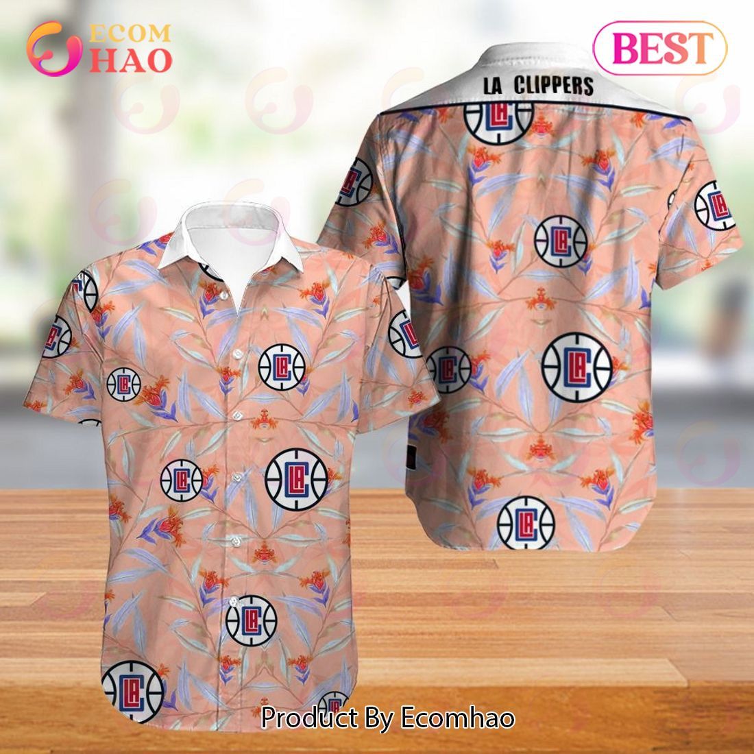 NBA Los Angeles Clippers Tropical Flowers Trendy Hawaiian Shirt V2 Aloha Shirt