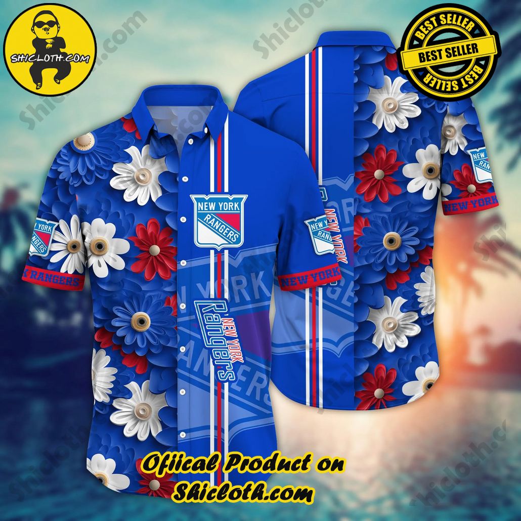 New York Rangers NHL Hawaiian Shirt Summery Aloha Shirt