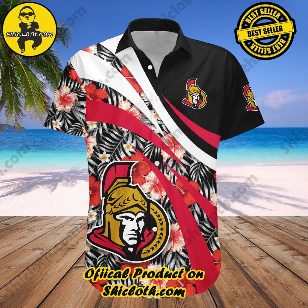 Ottawa Senators Hawaii Shirt Hibiscus Sport Style NHL