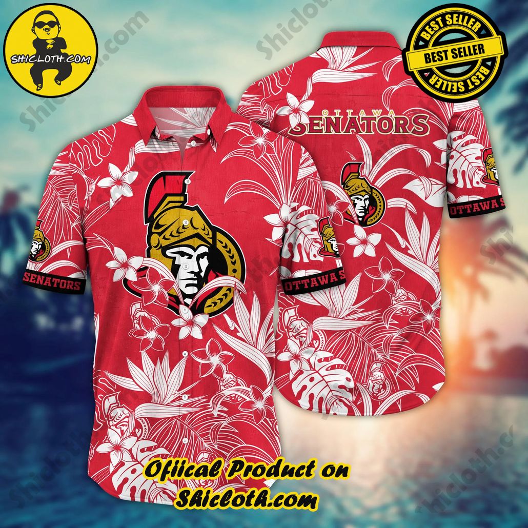 Ottawa Senators NHL Hawaiian Shirt Camping Aloha Shirt