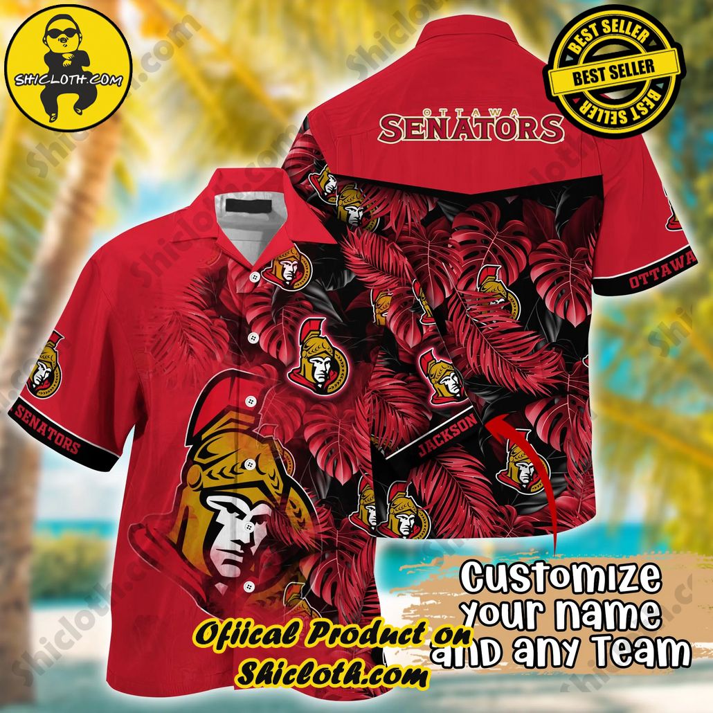 Ottawa Senators NHL Summer Hawaii Shirt And Tshirt Custom Aloha Shirt