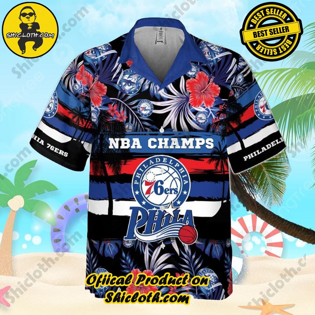 philadelphia 76ers national basketball hawaiian shirt 2 s7LXa